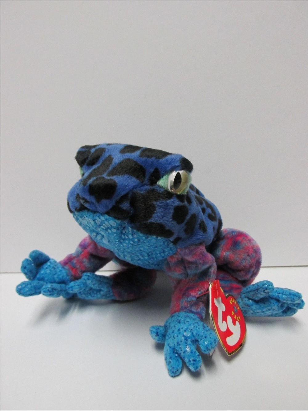 Ty Beanie Baby Dart - Blue & Purple Plush Reptile Toy